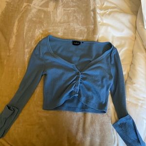 Urban Outfitters blue cropped long sleeve